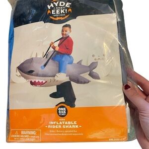 Inflatable Riding Shark Costume NEW Kids Gray Hyde & Eek